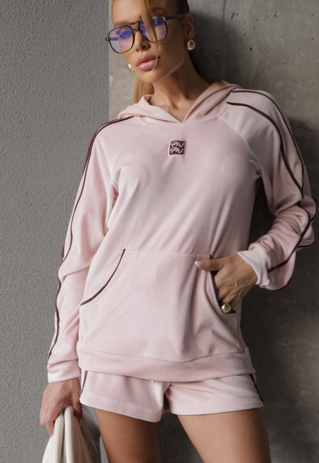 SHORTS BORD INDUSTRIAL FEMININO ROSA C/ CACAU