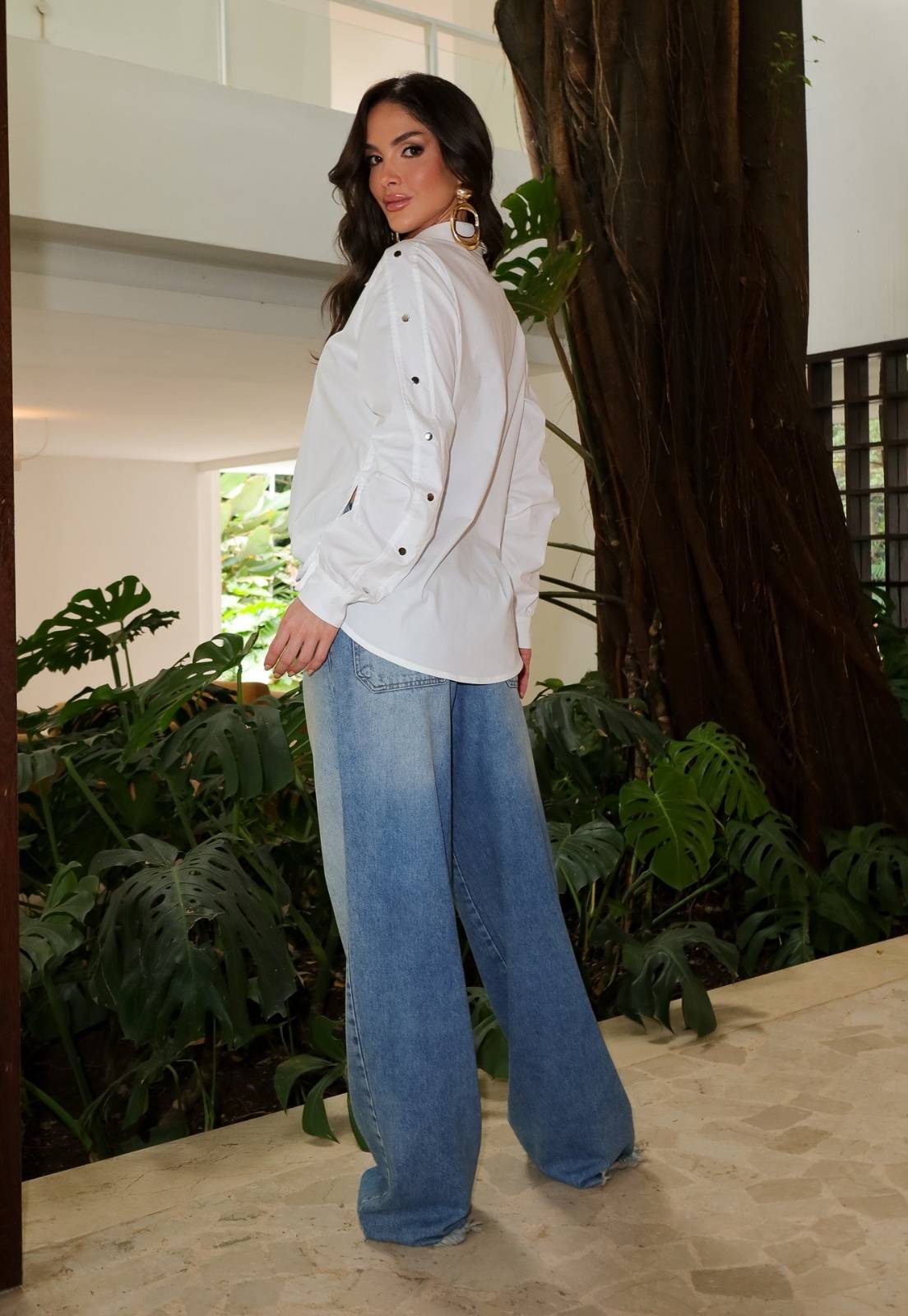 CAMISA FEMININA C/ RECORTE