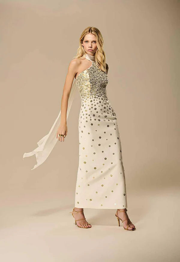 VESTIDO FRENTE UNICA SEQUINS MIX