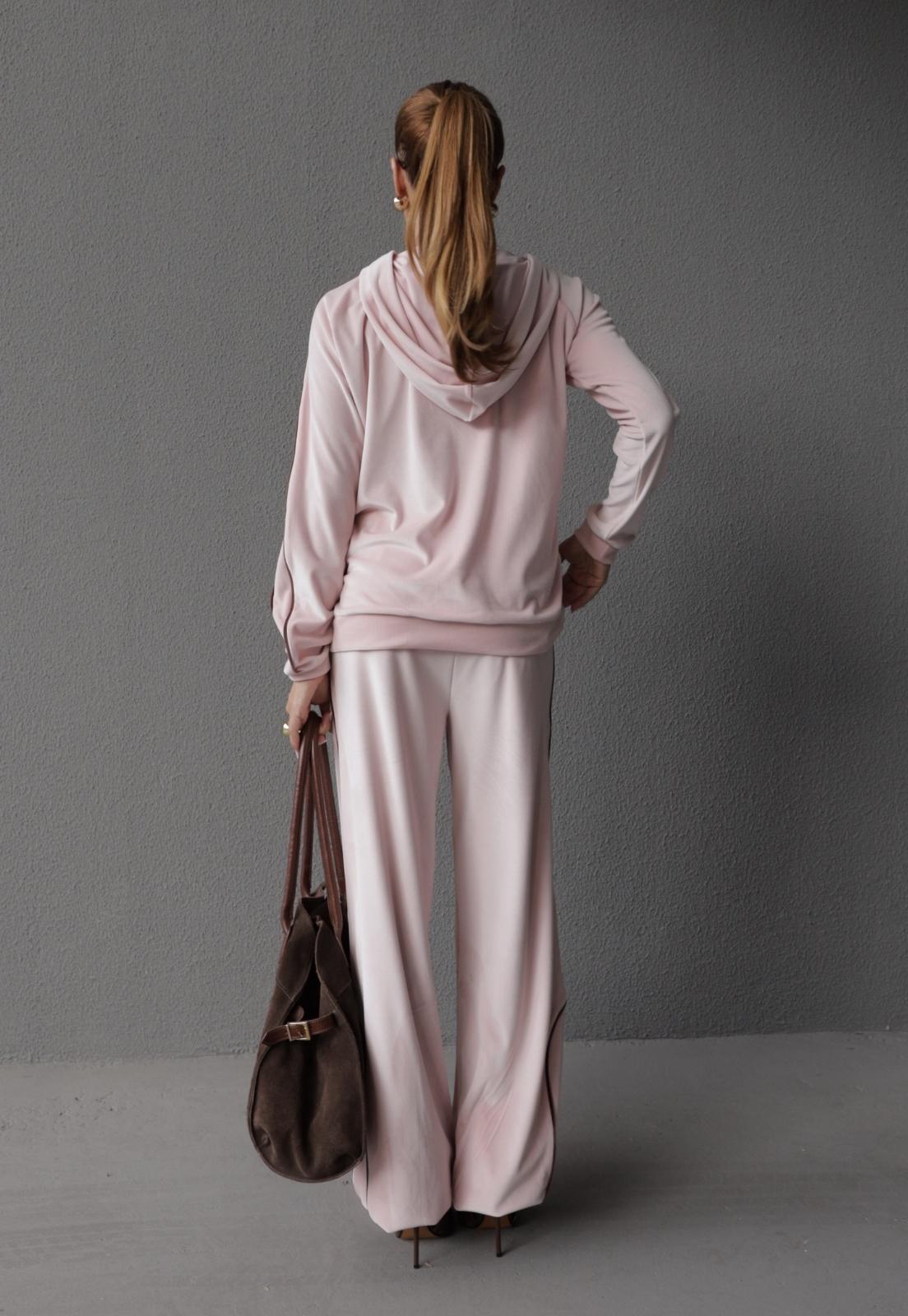 CALÇA BORD INDUSTRIAL C/ VIVO FEMININA ROSA C/ CACAU