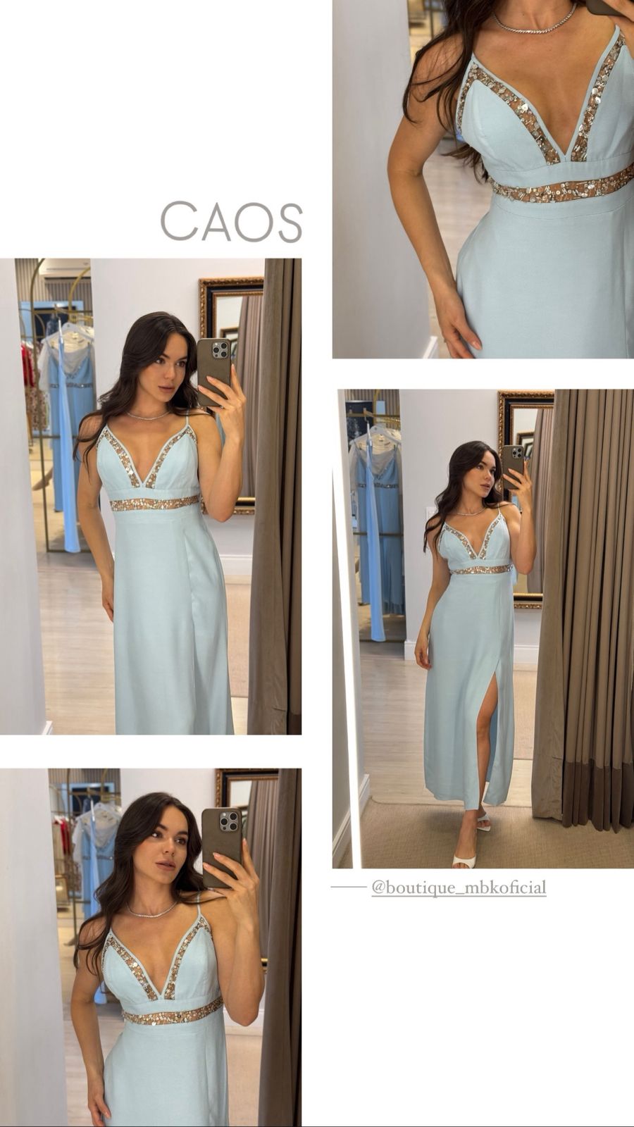 VESTIDO MIDI DECOTE BORDADO
