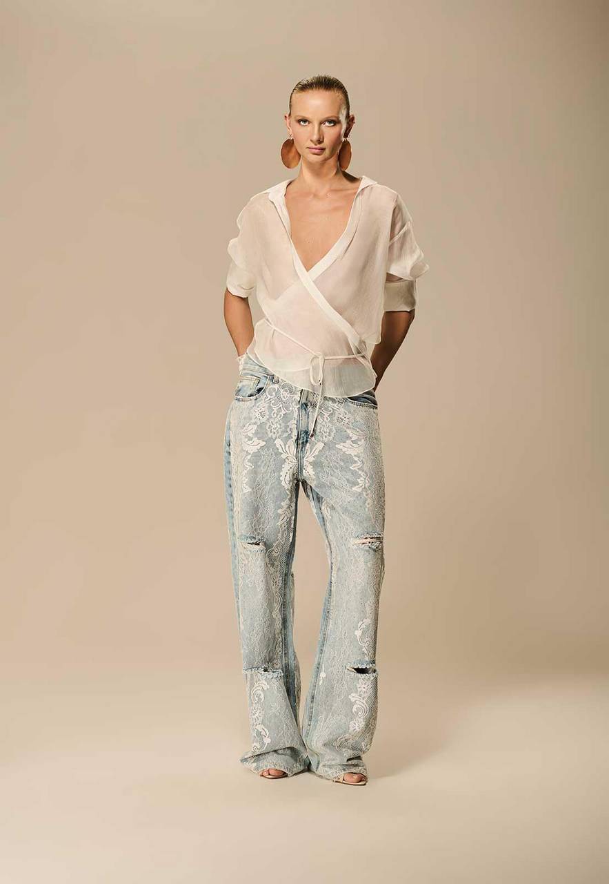 CALÇA JEANS RENDA