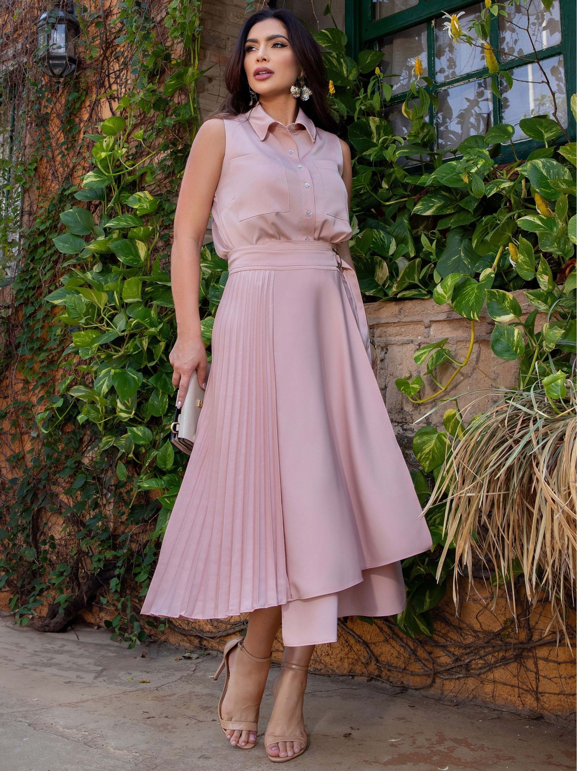 CONJUNTO CREPE DETALHE PLISSADO - LUZIA FAZZOLLI
