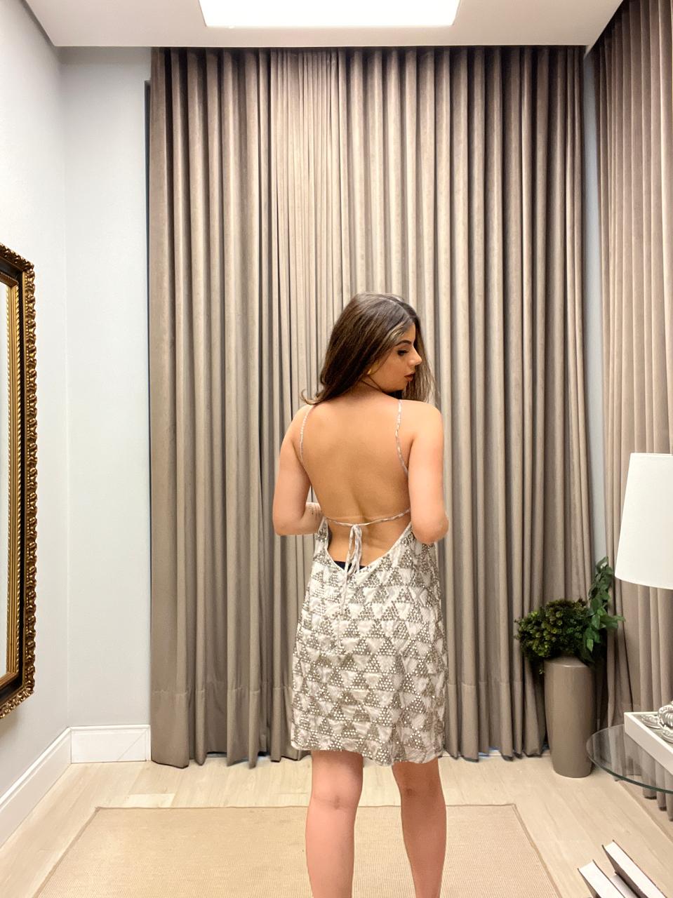 VESTIDO CURTO PYTHON COM TRANSFER ESTAMPADO - CAOS