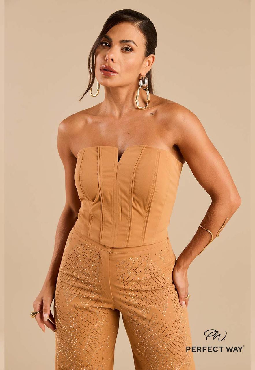 CONJUNTO CALÇA + CROPPED ESTRUTURADO - PERFECT WAY