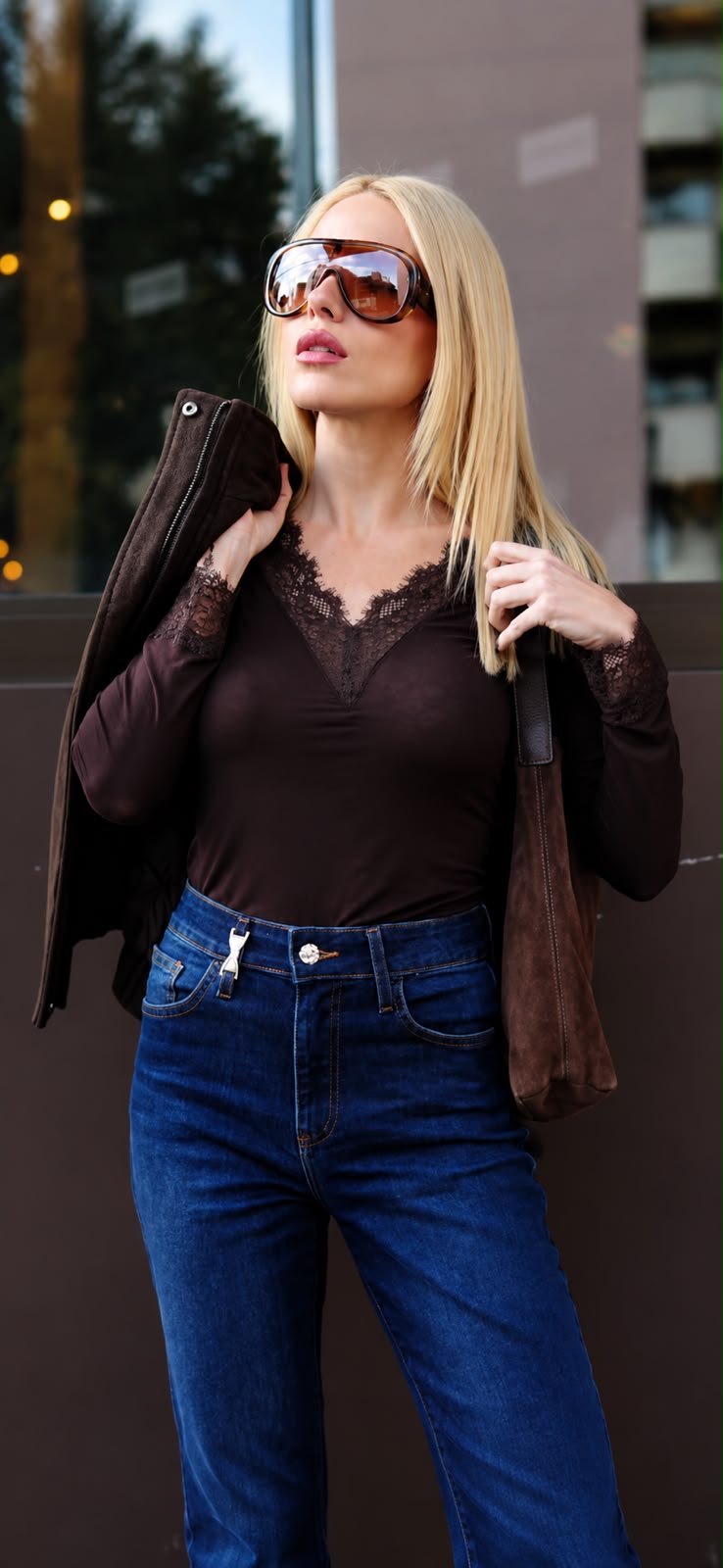 Calça Jeans Flare Escura