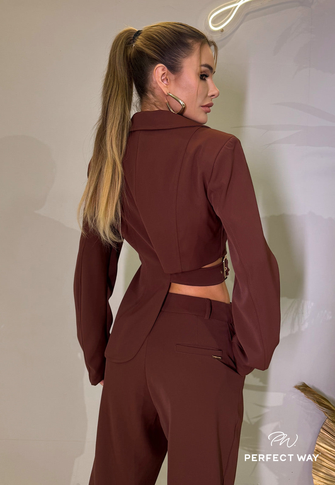 BLAZER ASSIMETRICO FEMININO cacau