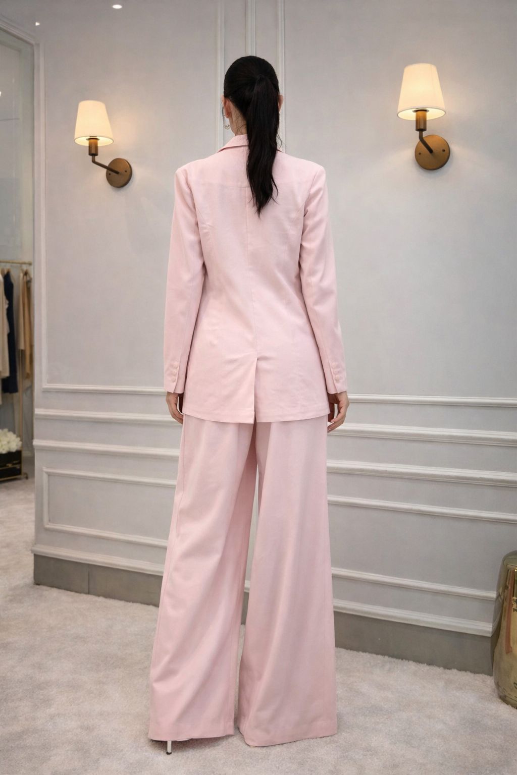 CALÇA NEIA ROSA NO LINHO