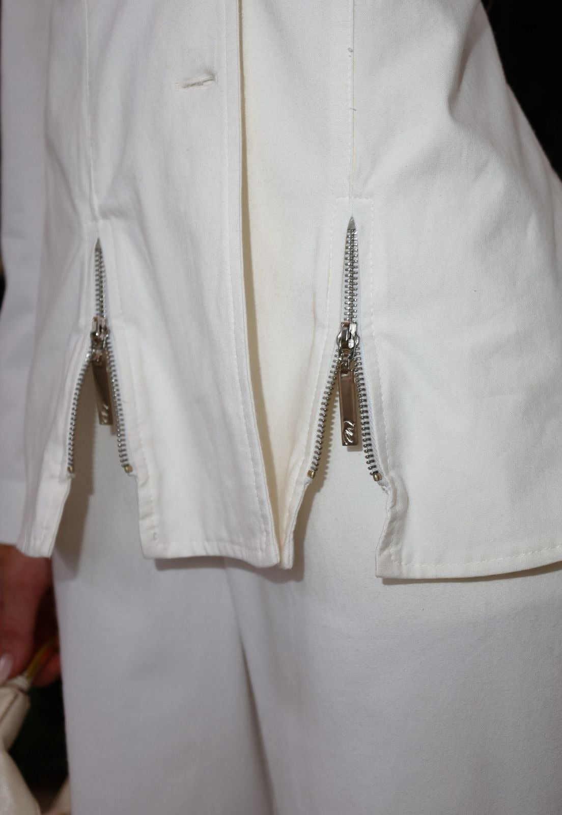 BLAZER DET TIRAS TRANÇADA FEMININO OFF WHITE