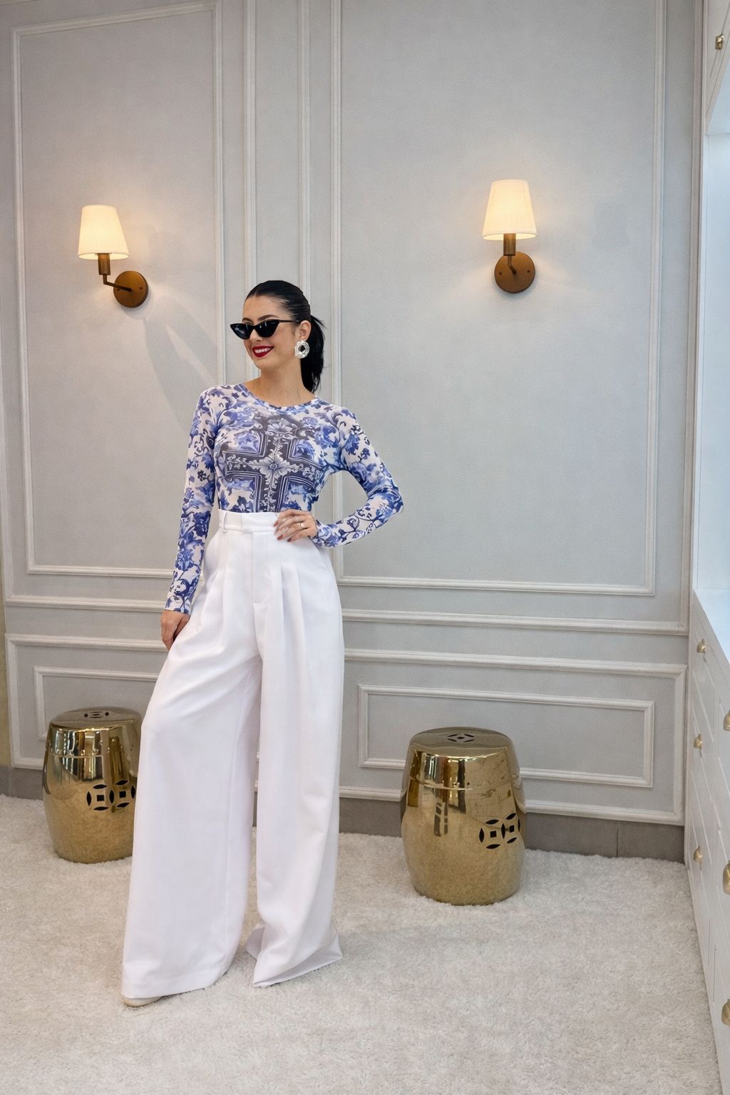 BLUSA CRUZ TULE MANGA CURTA