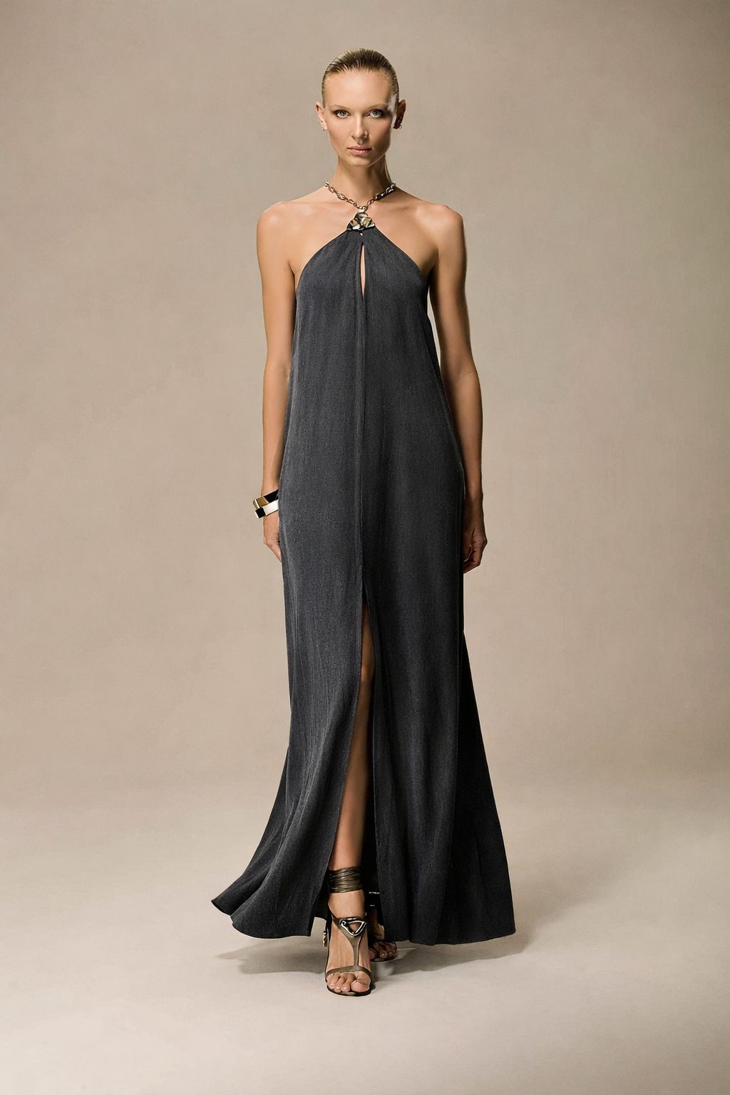 VESTIDO LONGO ALÇA CURRENT TRIANGLE