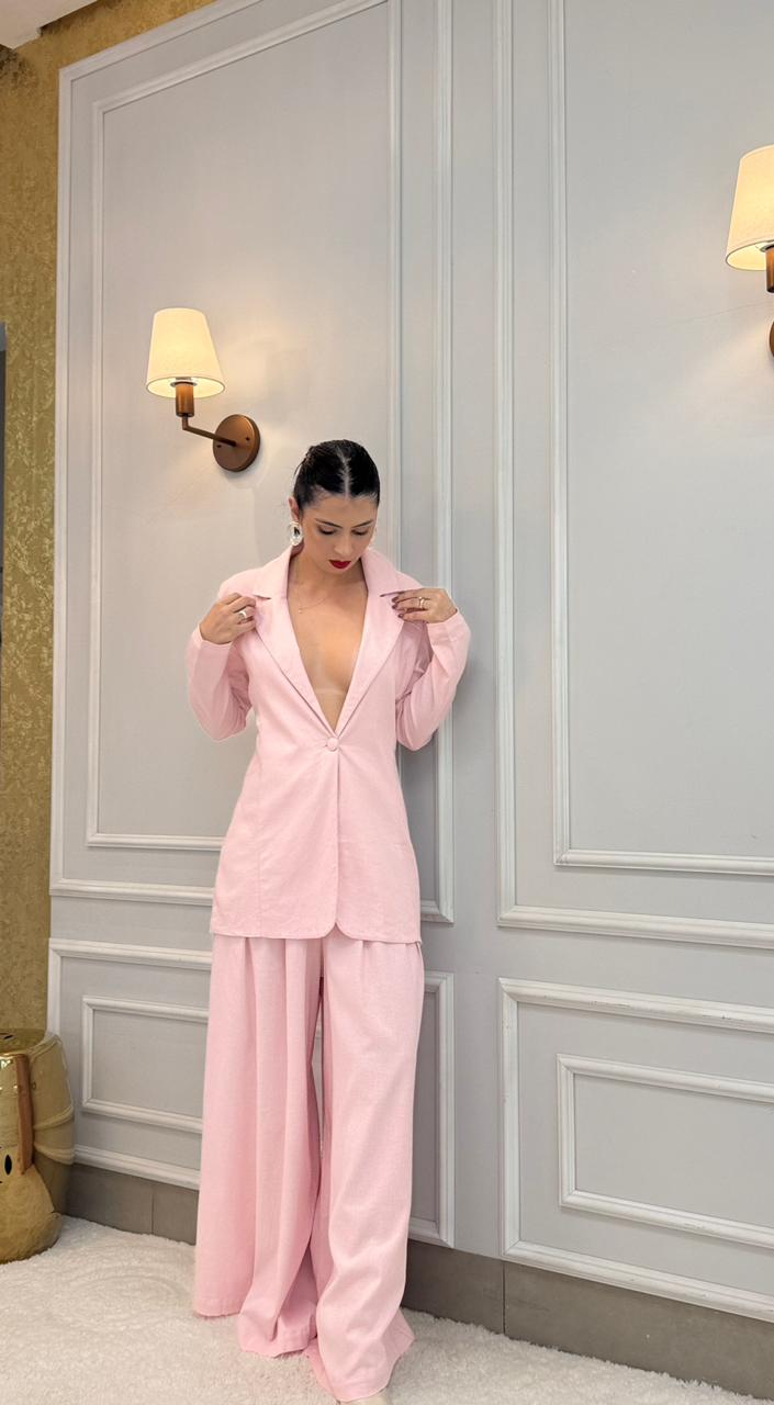 BLAZER EM NINHO ROSA NEIA