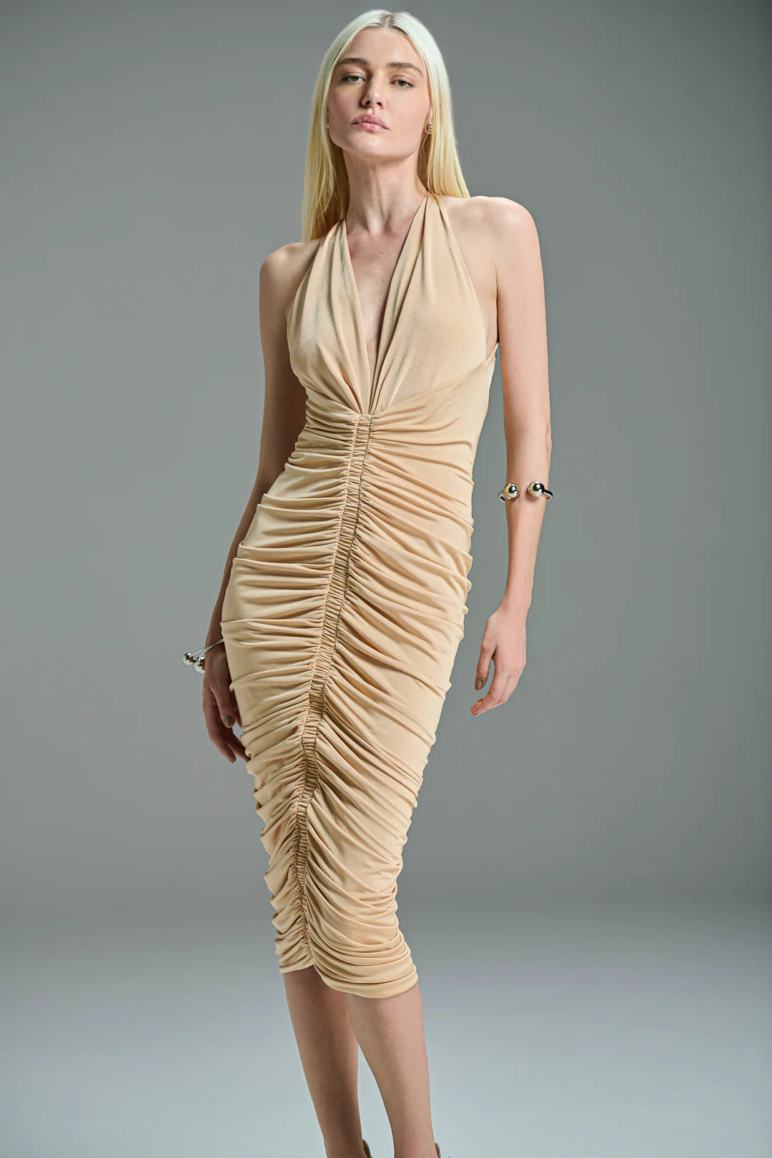 VESTIDO DRAPEADO JERSEY DECOT V - CAOS