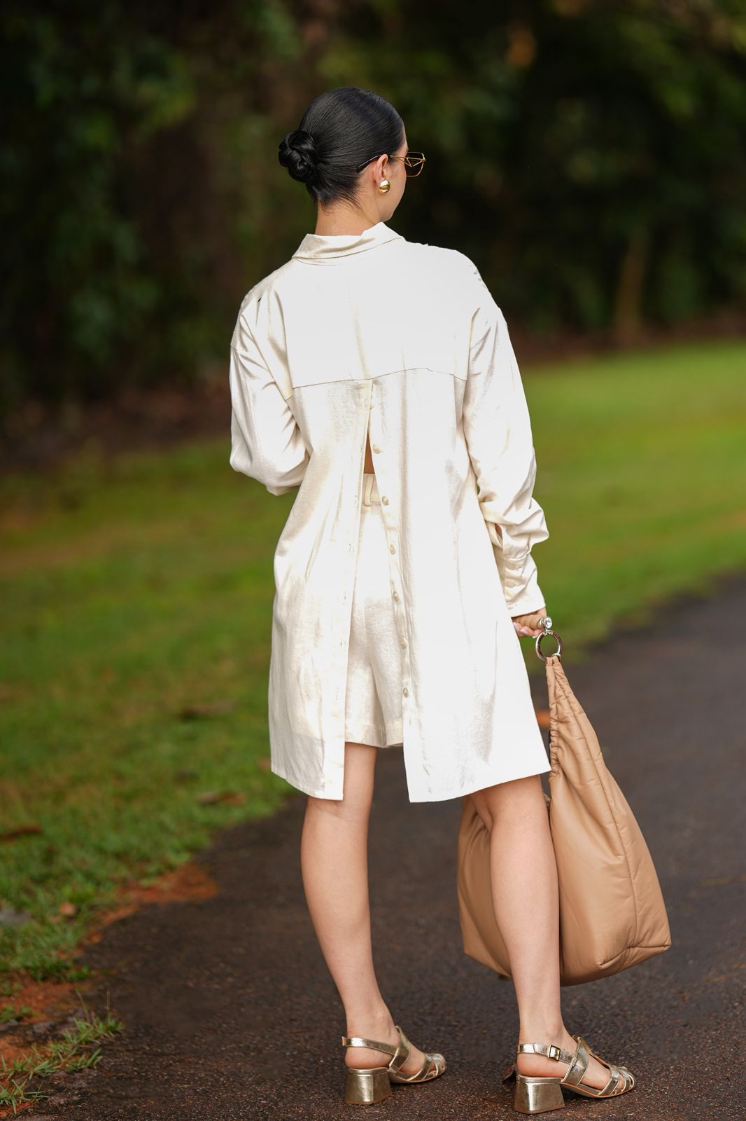 CONJUNTO OVERSIZED EM LINHO NATURAL - ESTAMORE