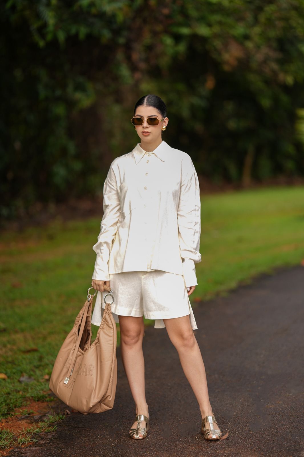 CONJUNTO OVERSIZED EM LINHO NATURAL - ESTAMORE