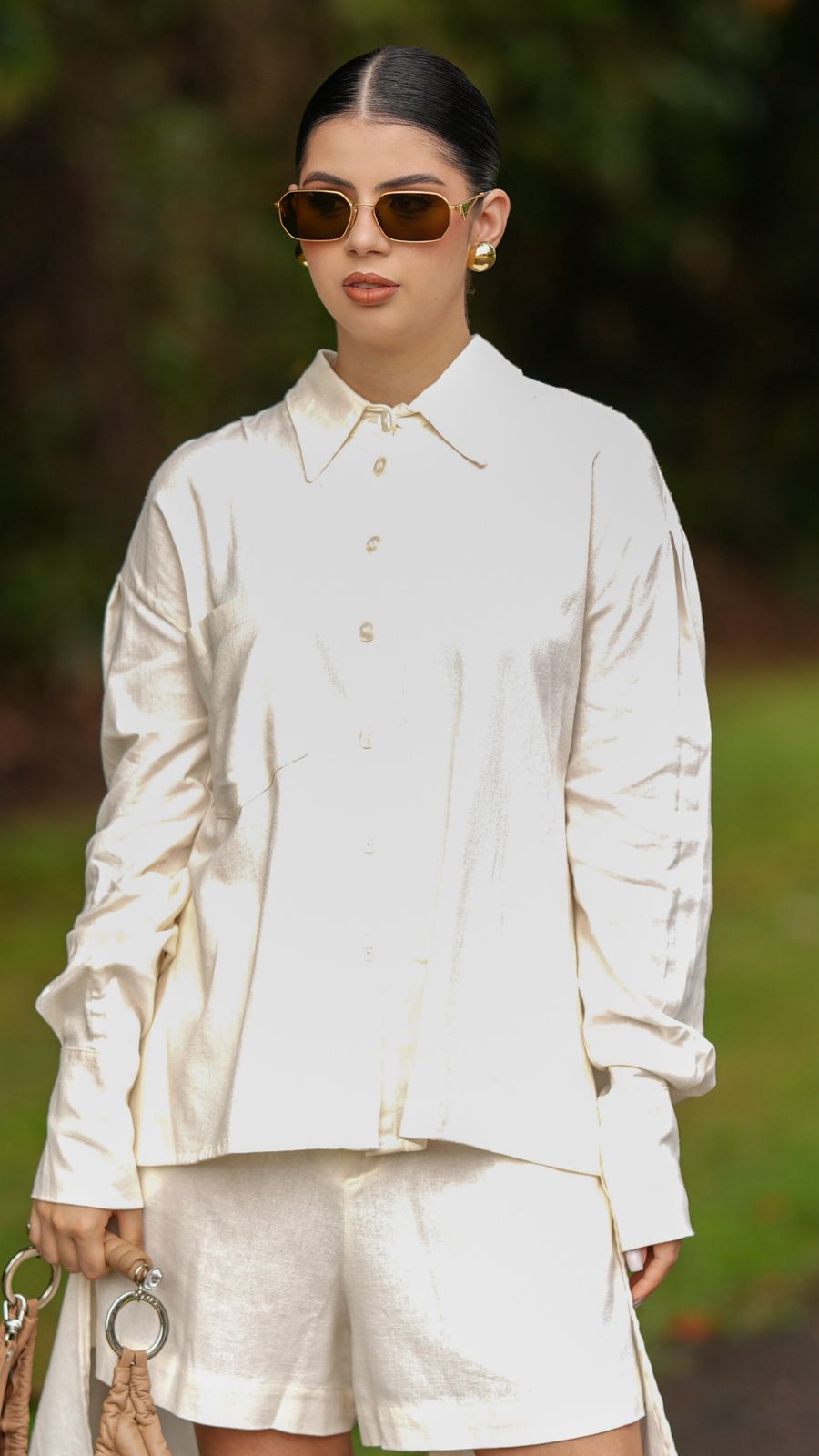 CONJUNTO OVERSIZED EM LINHO NATURAL - ESTAMORE