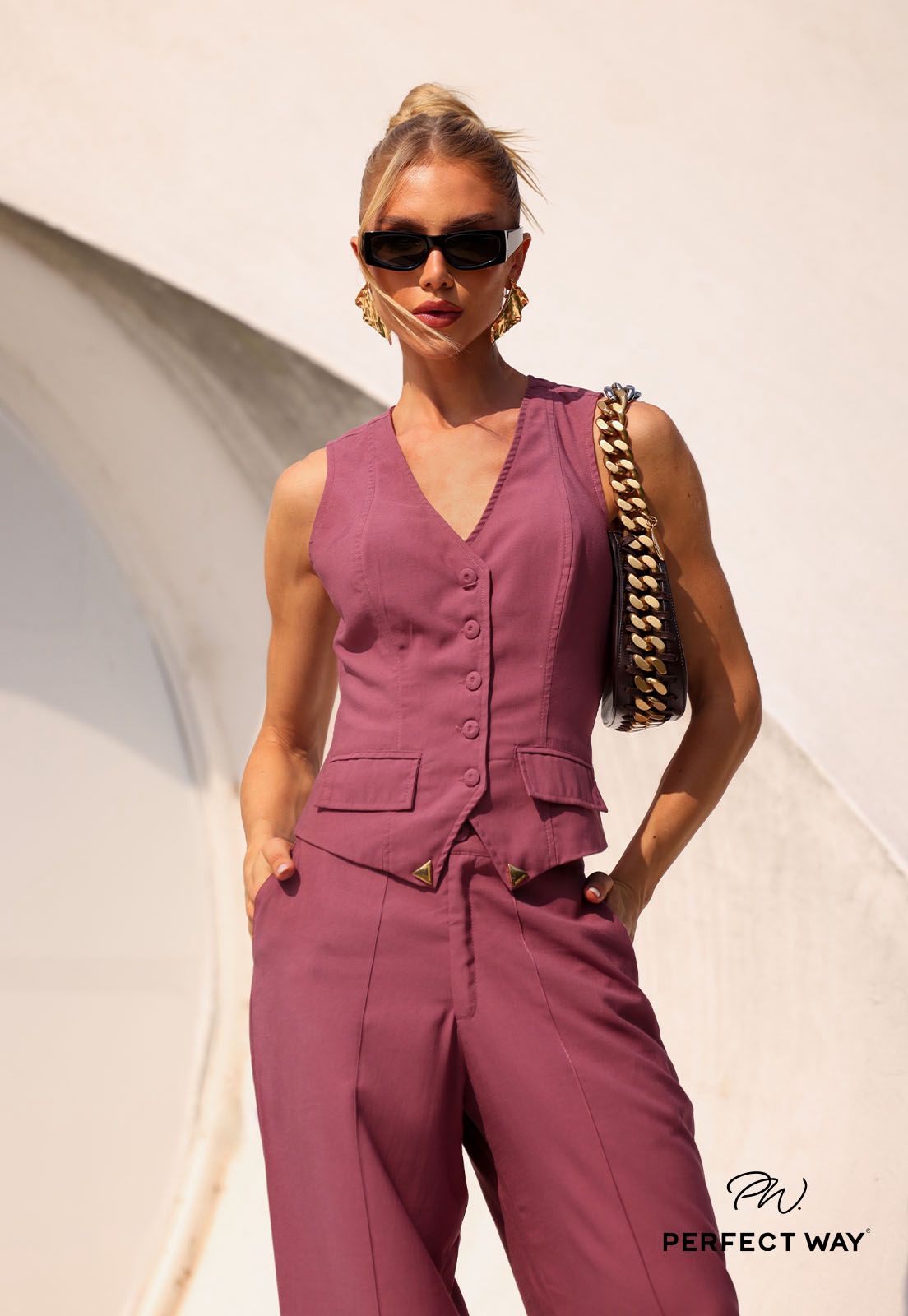 CONJUNTO 3 PECAS ROSA ENVELHECIDO - PERFECT WAY
