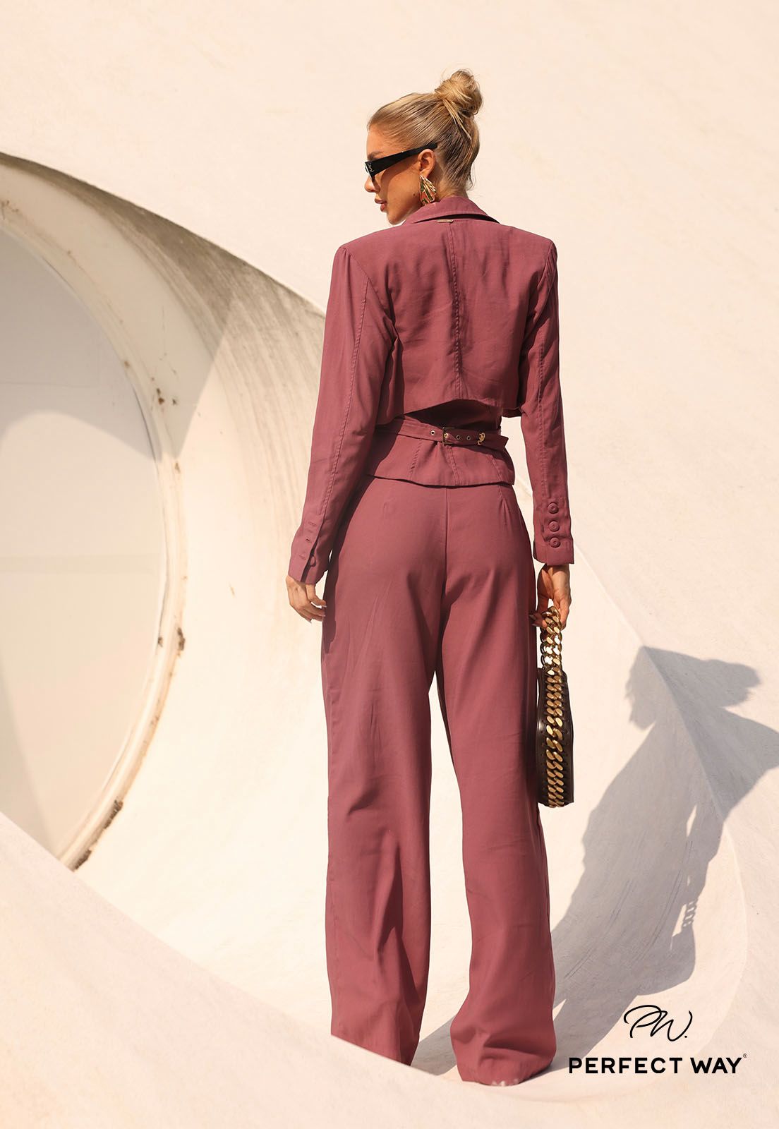 CONJUNTO 3 PECAS ROSA ENVELHECIDO - PERFECT WAY