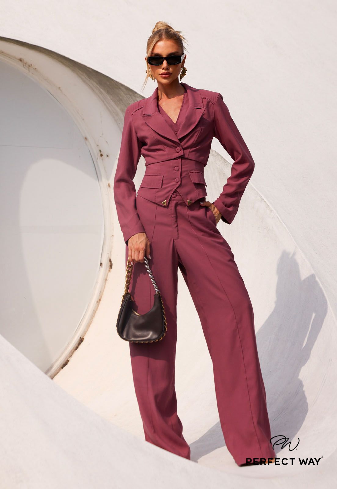CONJUNTO 3 PECAS ROSA ENVELHECIDO - PERFECT WAY