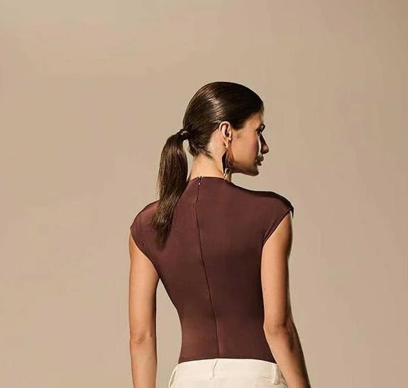 Body de jersey decote