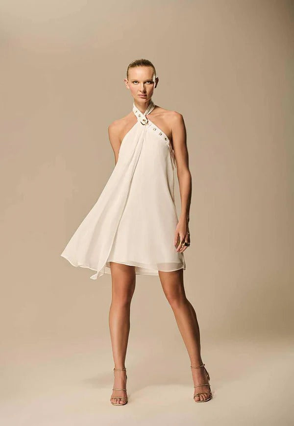 VESTIDO FRENTE UNICA DETALHE FIVELA