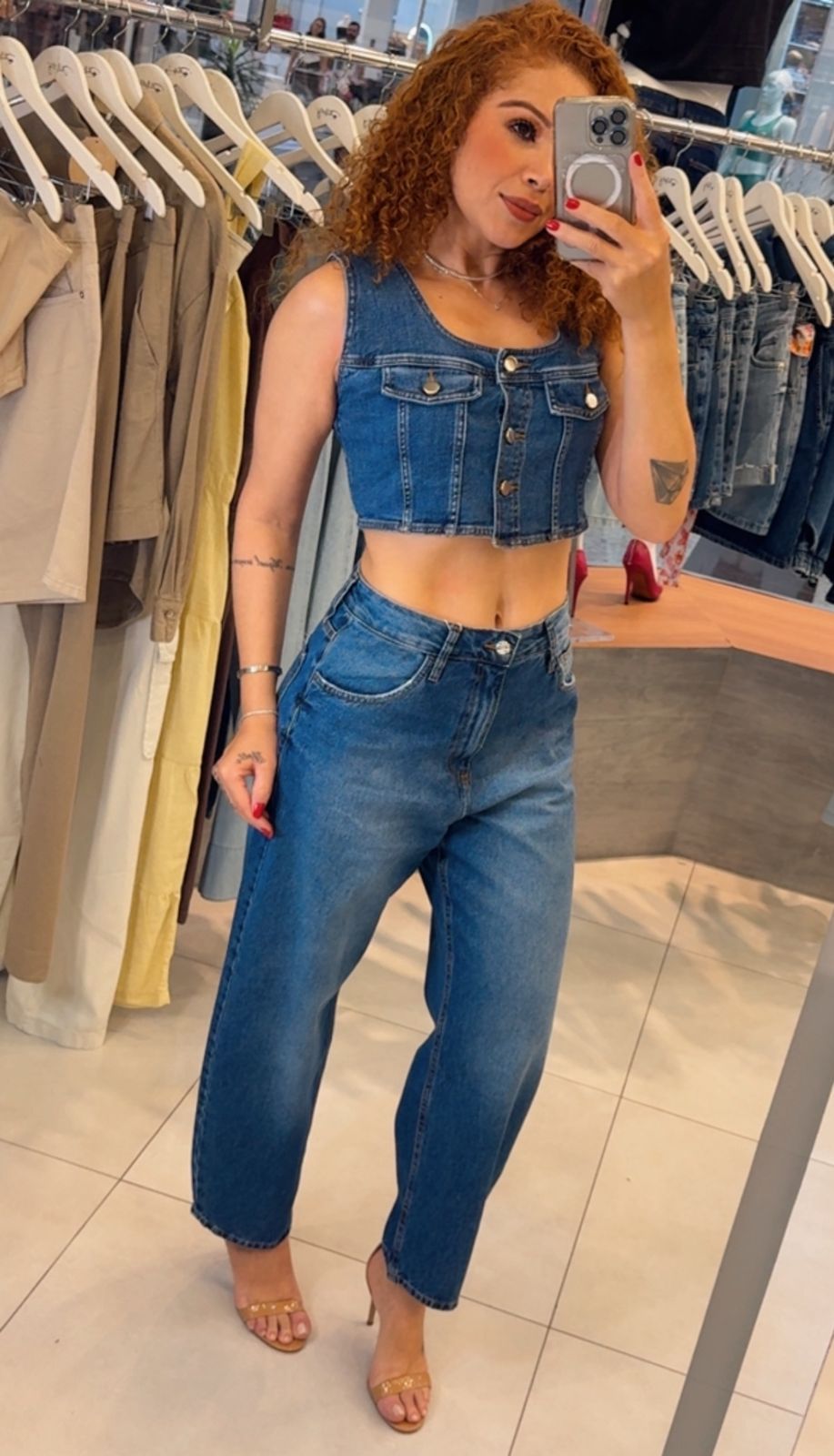 calca jeans barrel denin