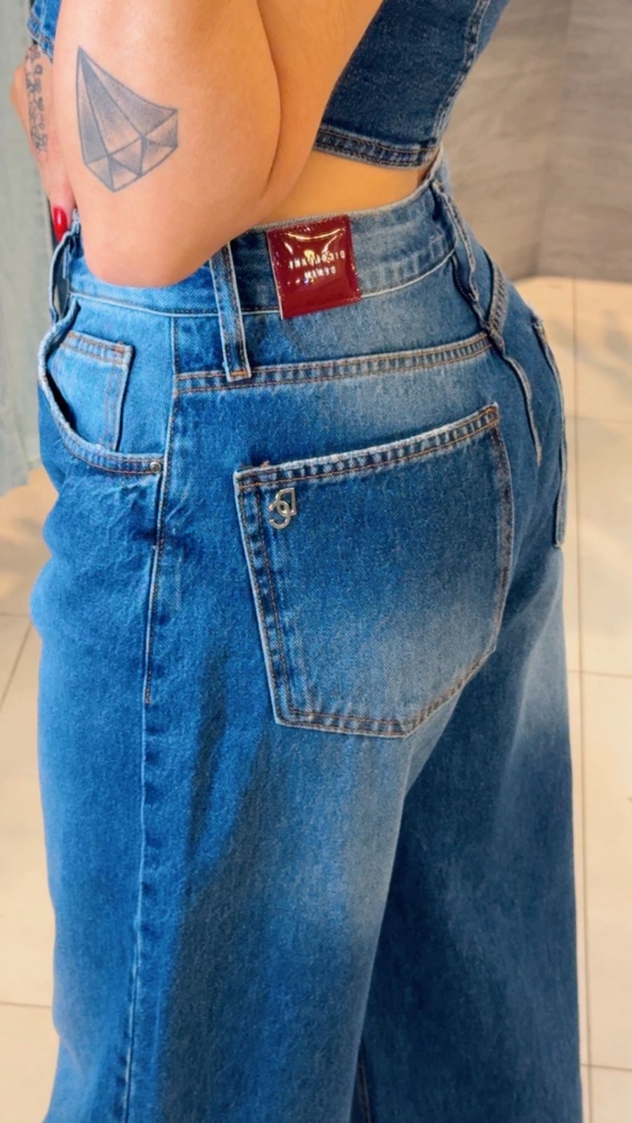 calca jeans barrel denin