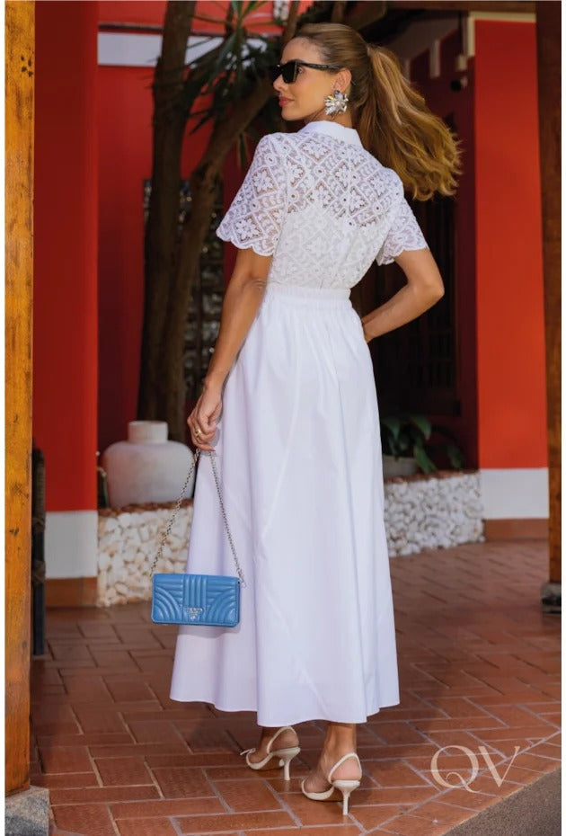 CAMISA POLO DE RENDA LUZIA FAZZOLI