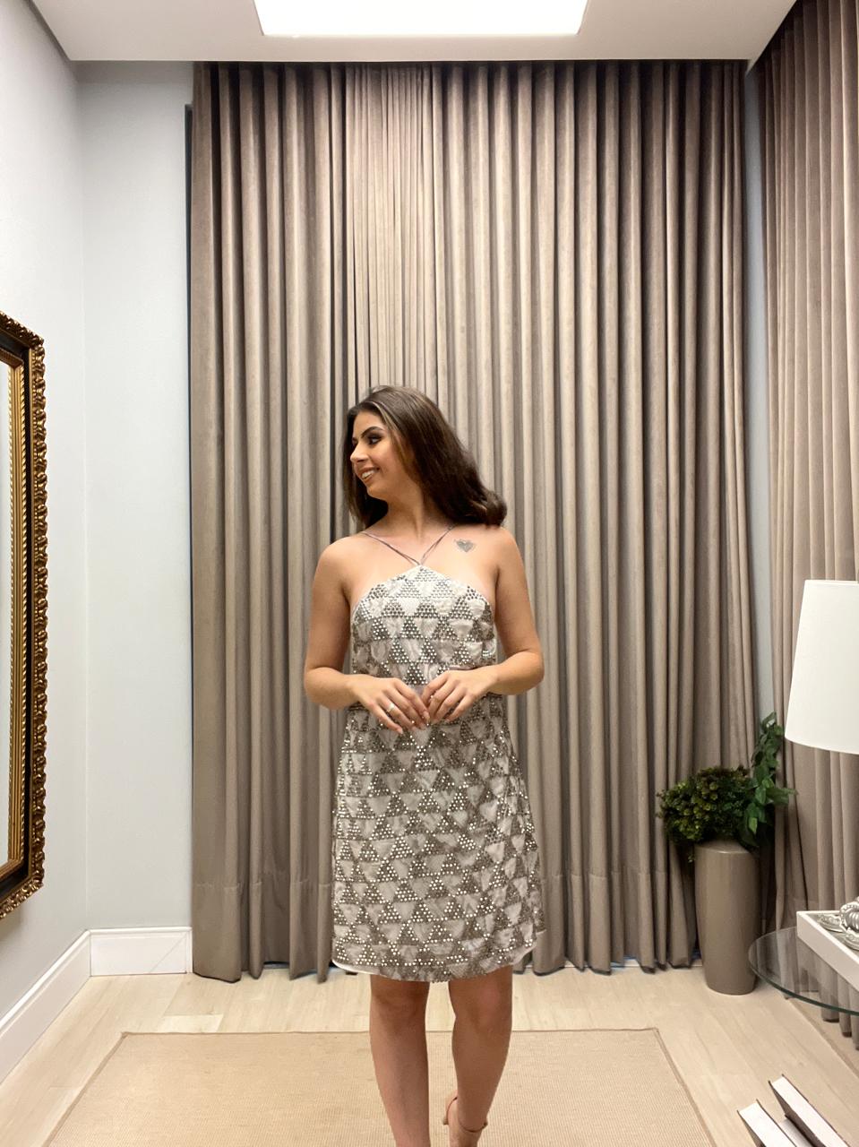VESTIDO CURTO PYTHON COM TRANSFER ESTAMPADO - CAOS