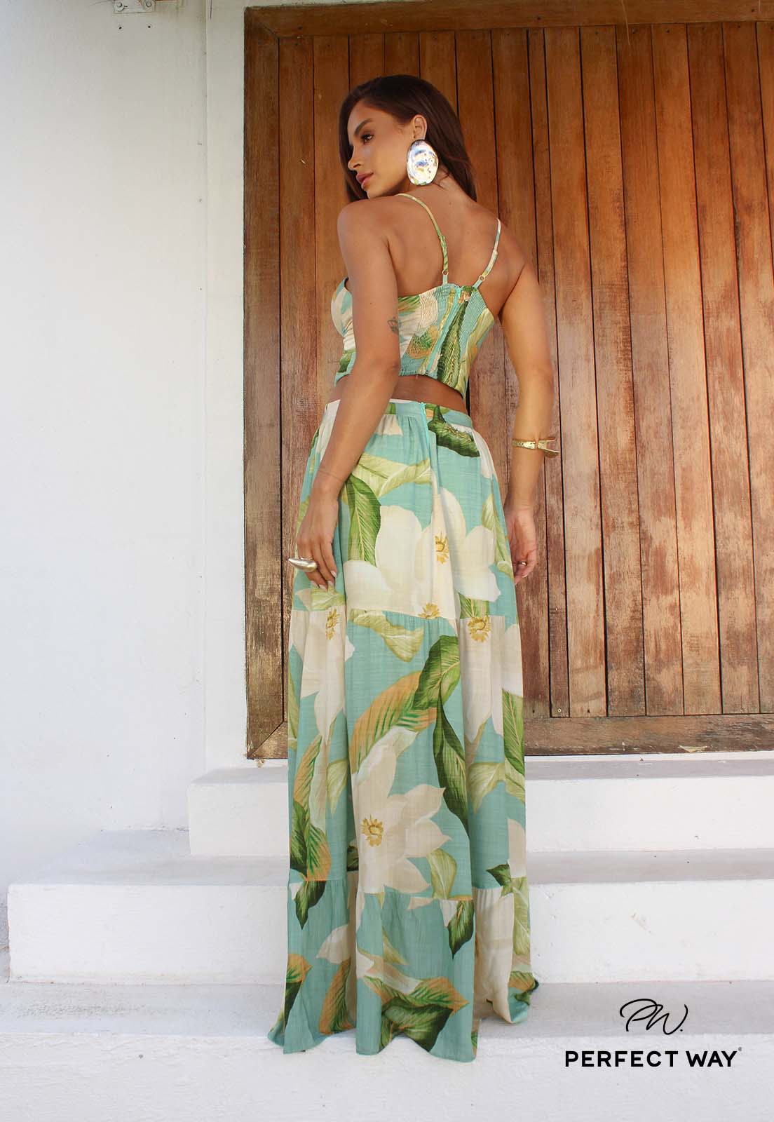 VESTIDO LONGO FEMININO ESTAMPADO - PERFECT WAY