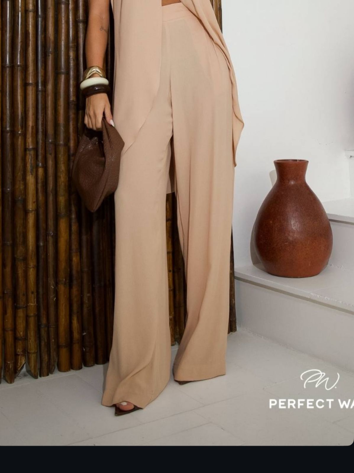 CALÇA ALFAIATARIA BEGE PERFECT WAY
