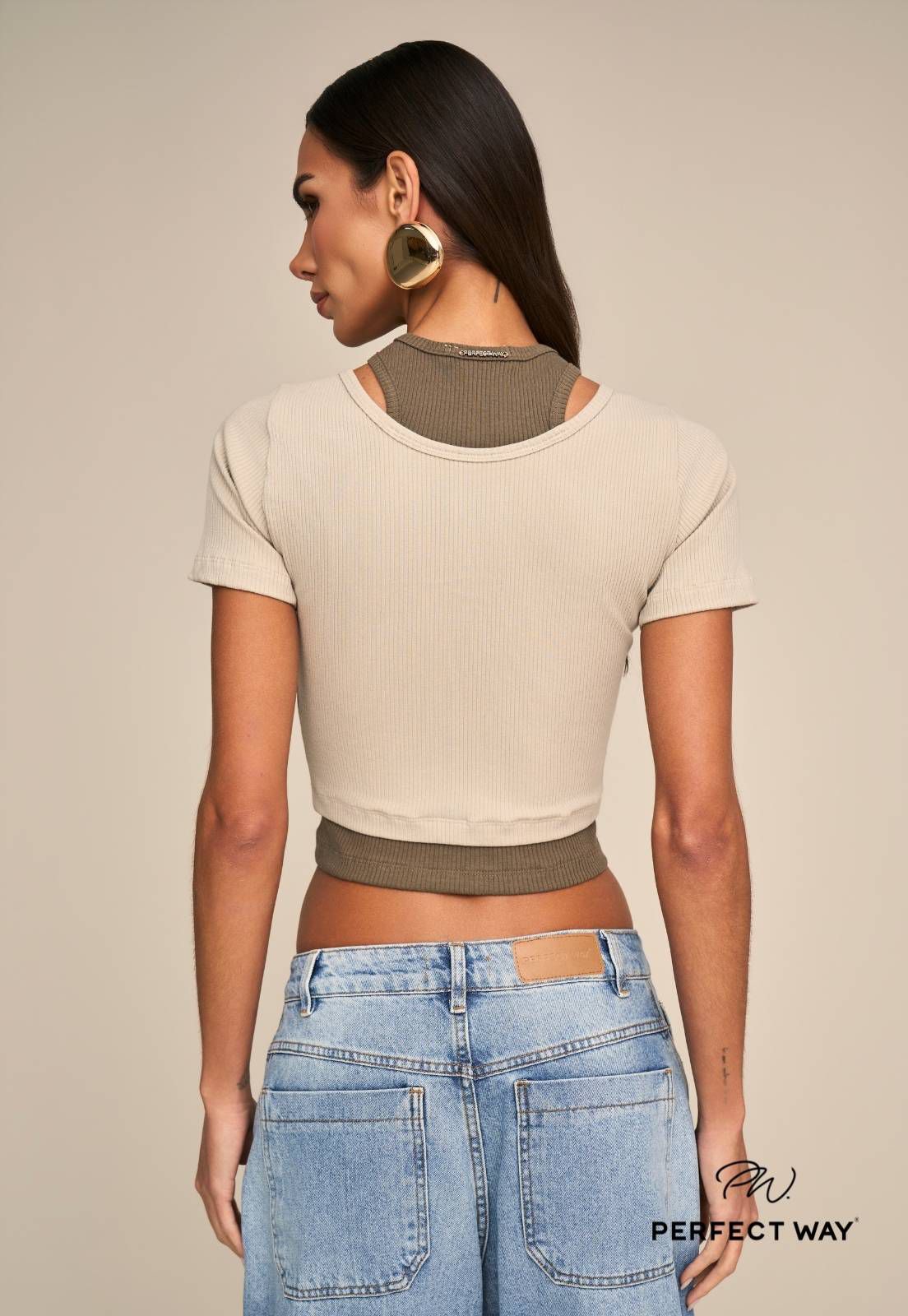 CROPPED C/ ZIPER FRENTE FEMININO