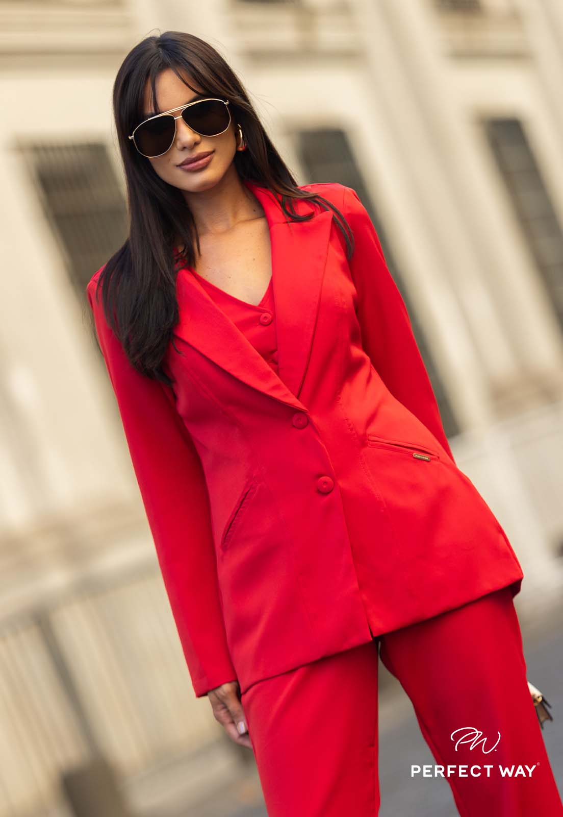 BLAZER COM OMBREIRA VERMELHO - PERFECT WAY