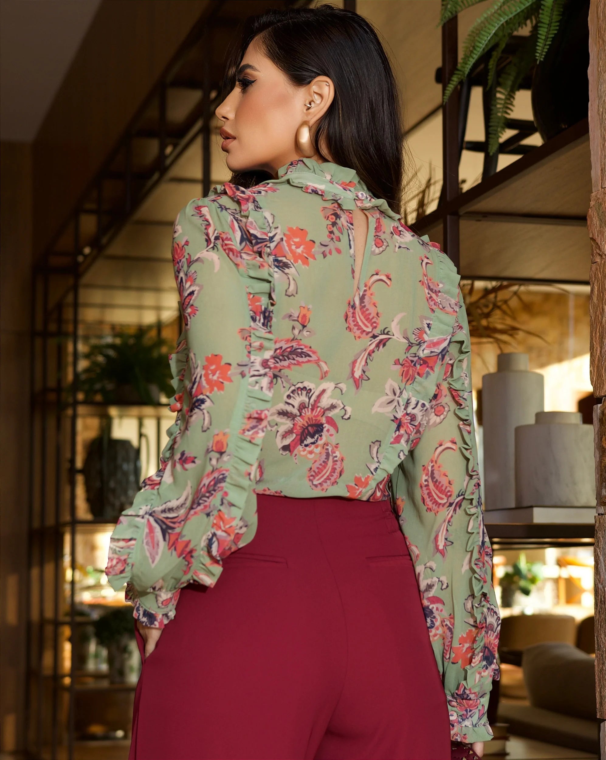 BLUSA CHIFFON ESTAMPADA
