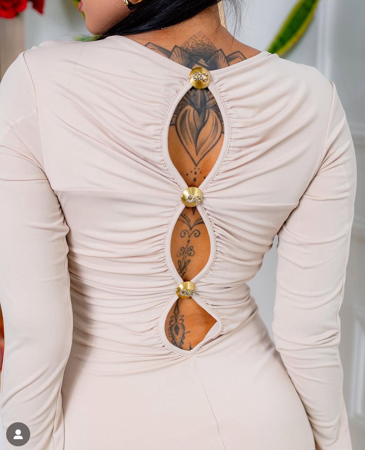 VESTIDO LONGO CUT OUT FRANZIDO - CAOS