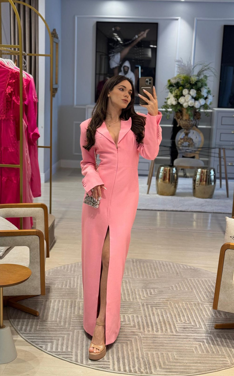 VESTIDO LONGO ALFAIATARIA COM FENDA - CAOS