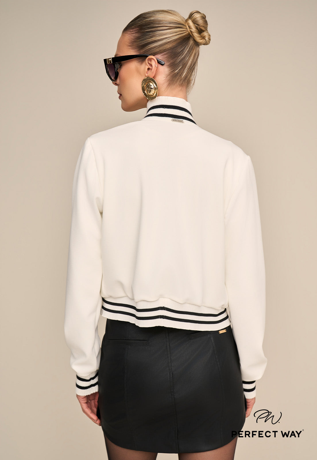JAQUETA BOMBER BORD INDUSTRIAL FEMININA OFF WHITE