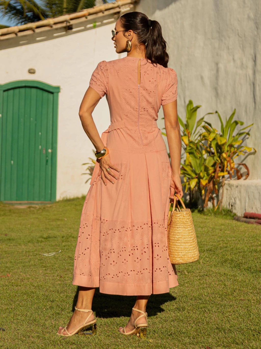 VESTIDO VOIL BORDADO E VOLL LISO